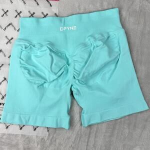 DFYNE Impact Shorts 4.5" Teal Mint Women Sz S Biker Gym Workout Seamless Shaping